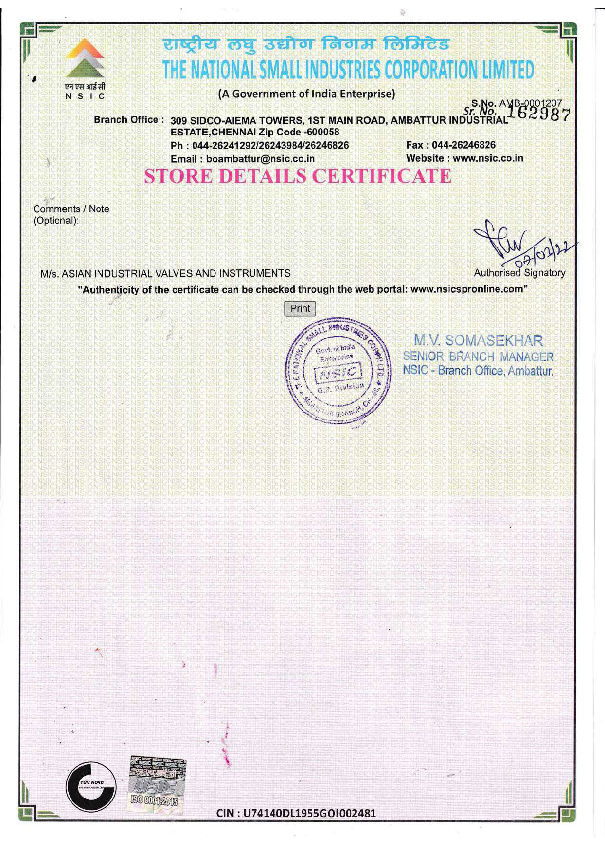 ASVIN Asian Industrial Valves & Instruments